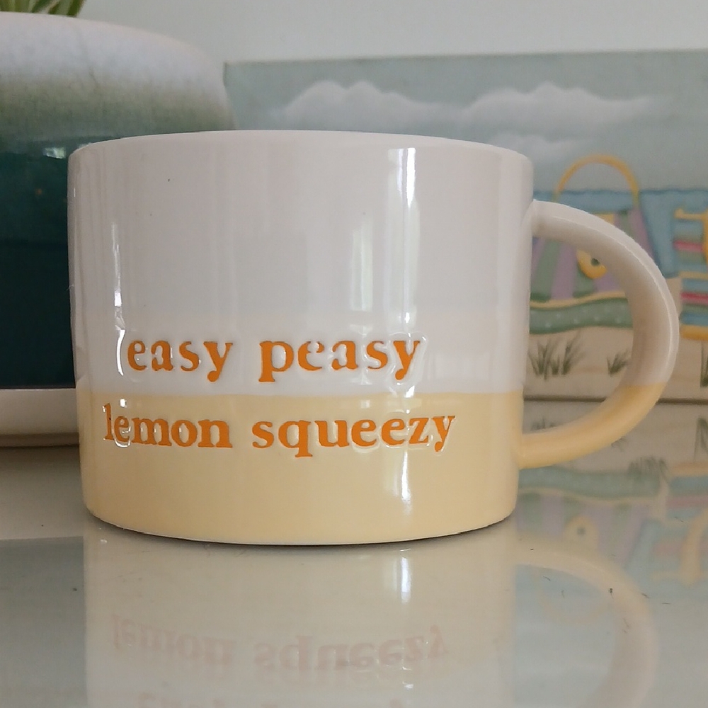 Old Pottery Company EASY PEASY LEMON SQUEEZY Cup Mug 12 oz